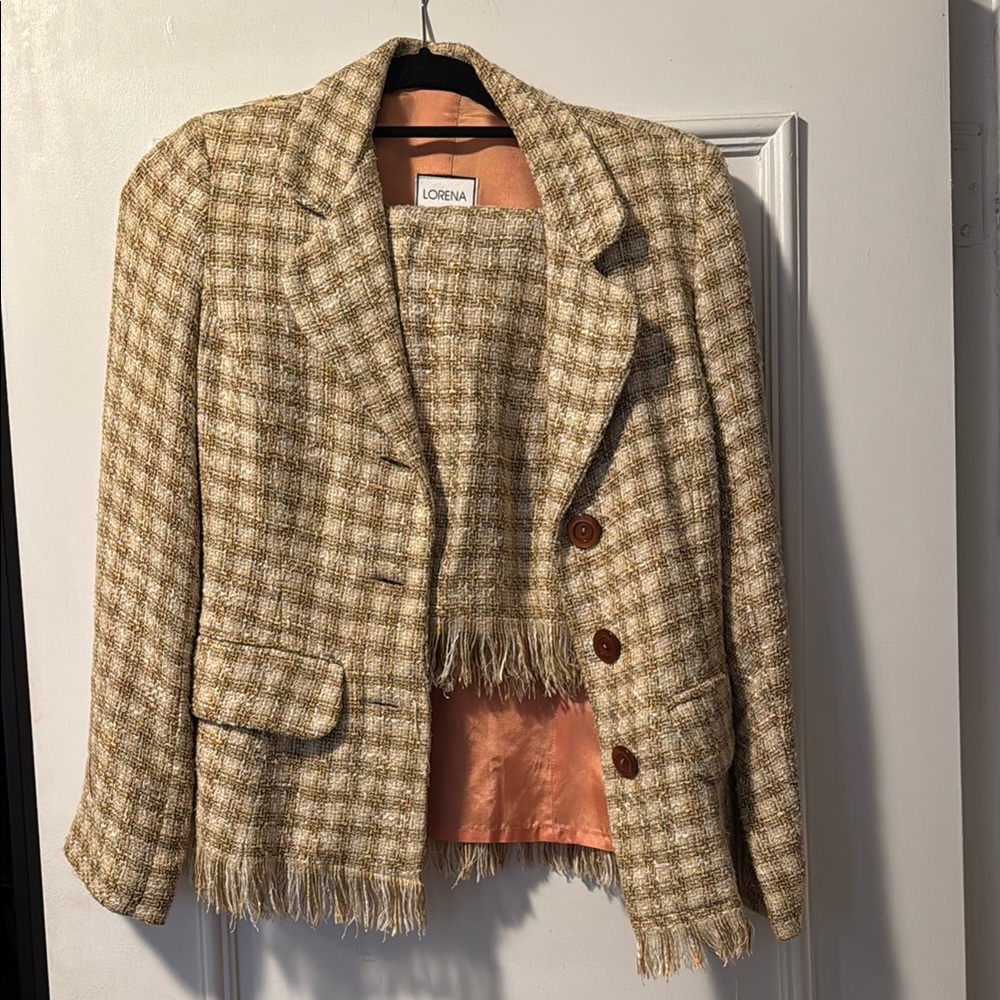 Twill Blazer + Skirt Set